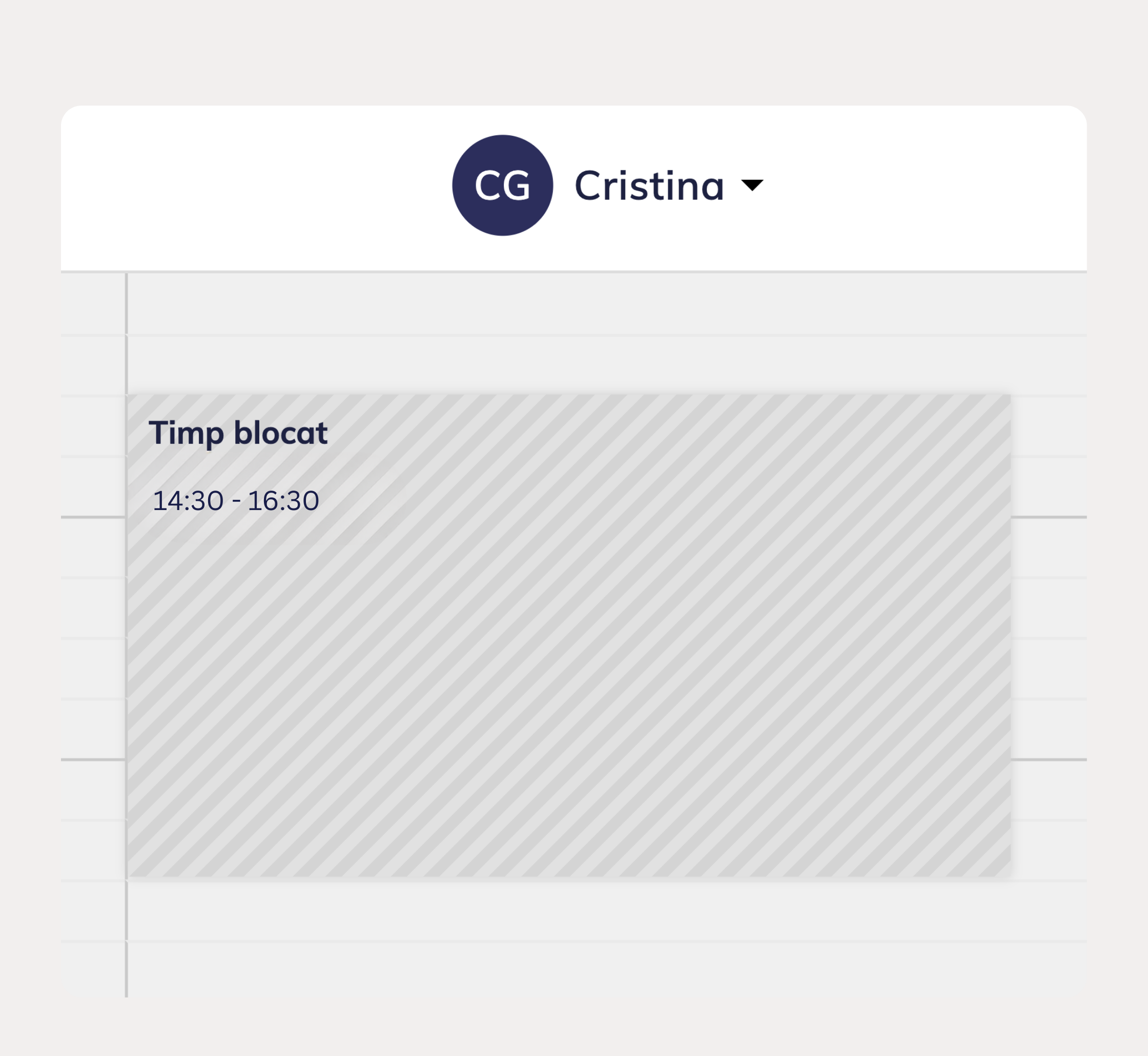 Blochează timpul în calendar