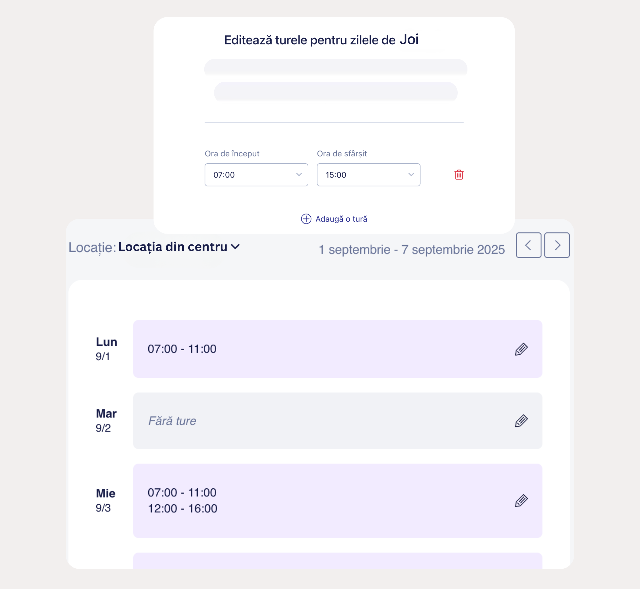 Programare ușoară a personalului