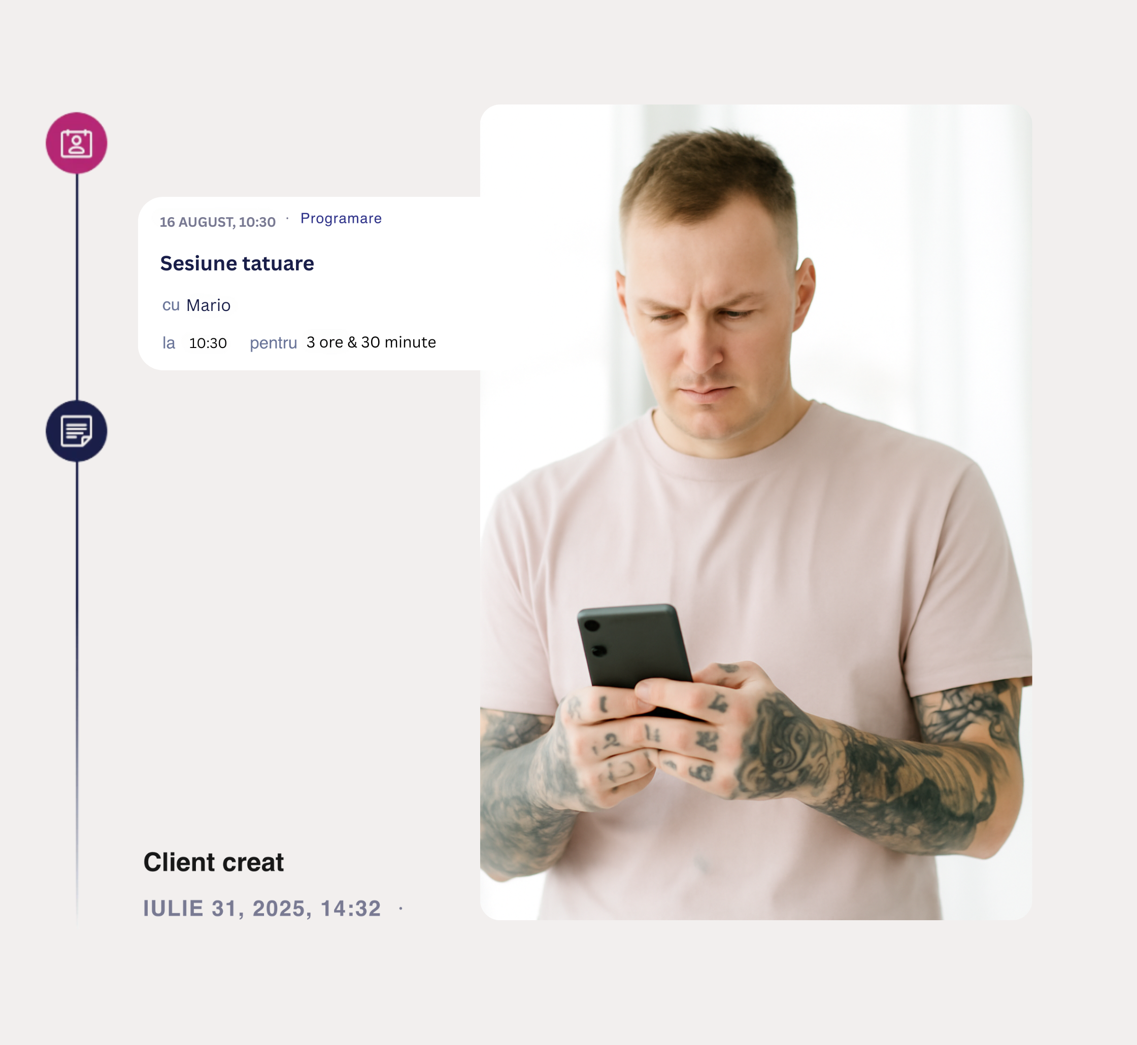 Profile detaliate pentru clienții de tatuaje și piercing